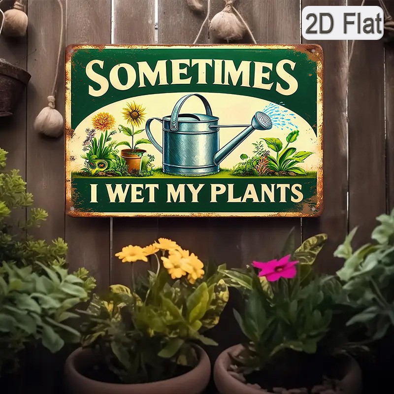 Vintage Metal Garden Sign Humorous Wall Decor Plant Lovers Outdoor Indoor Decor