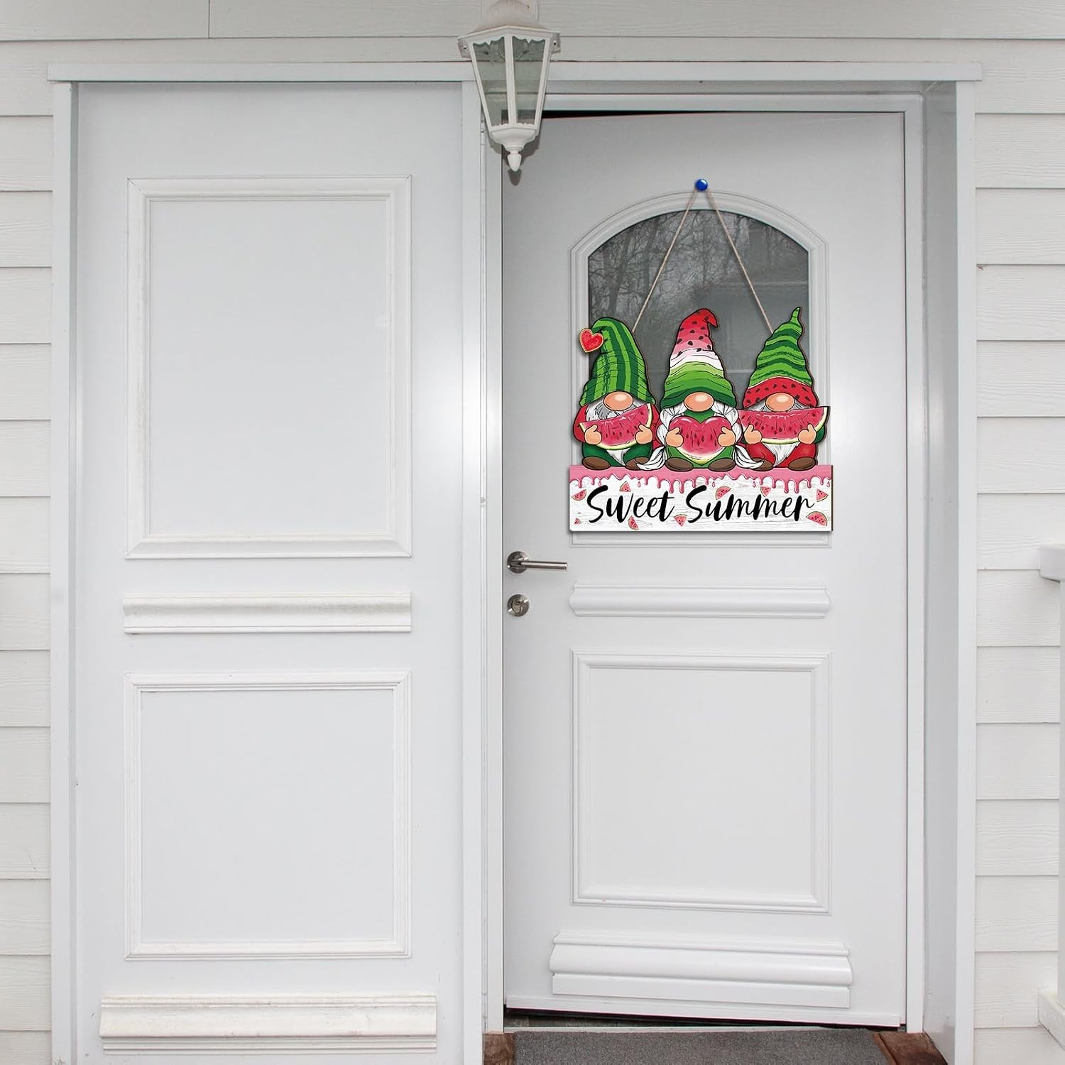 Lightweight Farmhouse Gnome Summer Hanging Sign – Perfect for Indoors & Outdoors