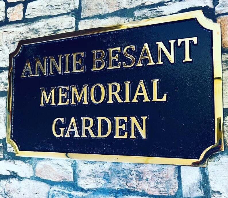 Customized memorial heavy brass metal outdoor plaque – Garden memorial plaque