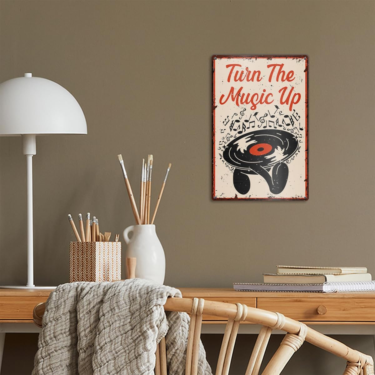 Vintage Vinyl Record Store Metal Sign Decor for Music Home Room Studio Office…