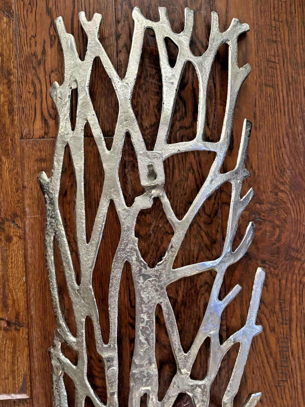 Deco 79 Aluminum Metal Silver 33″ Coral Home Wall MCM Inspired Modern Sculpture