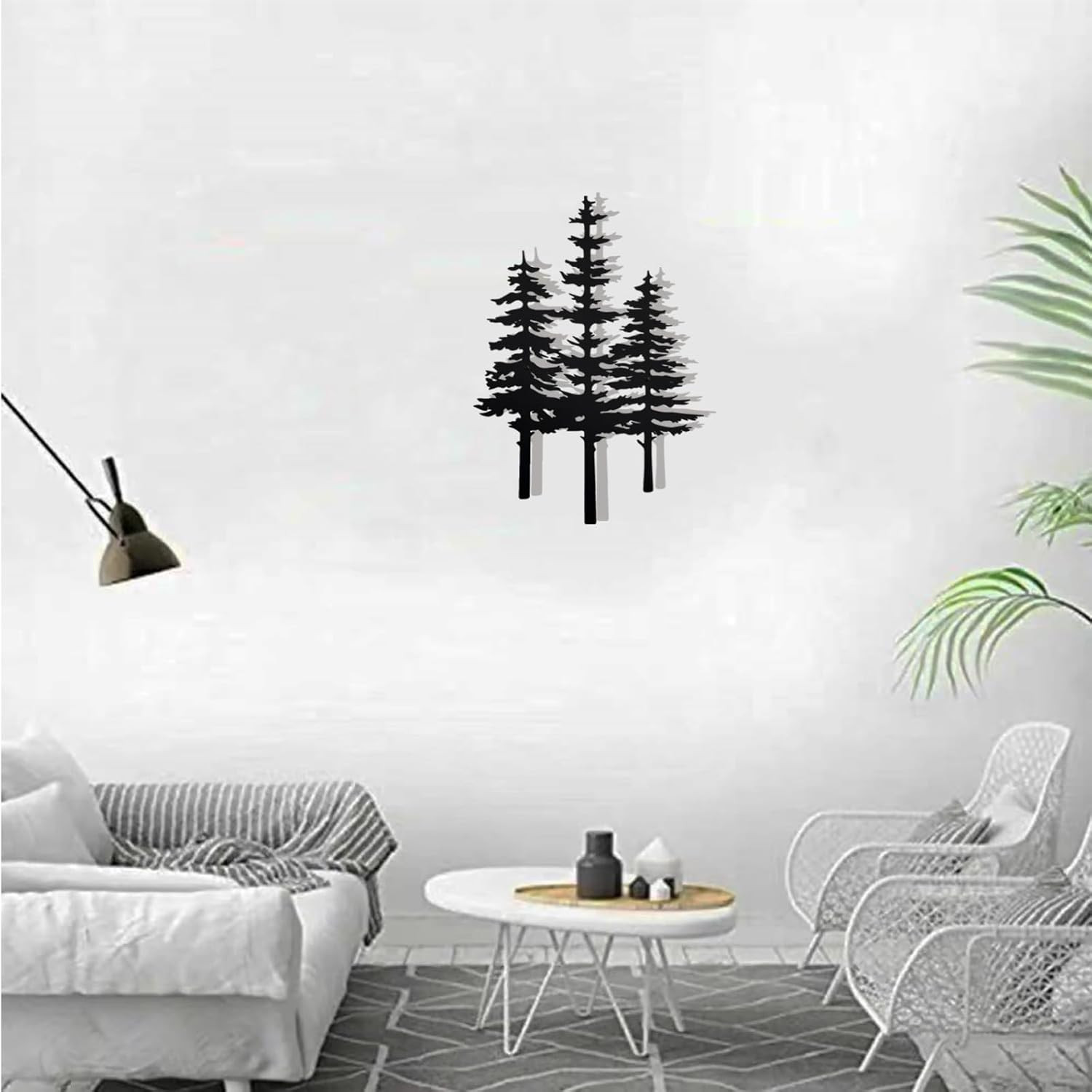 Metal Wall Art Decor, Cabin Rustic Wall Decor, Pine Tree Decoration, Modern Home