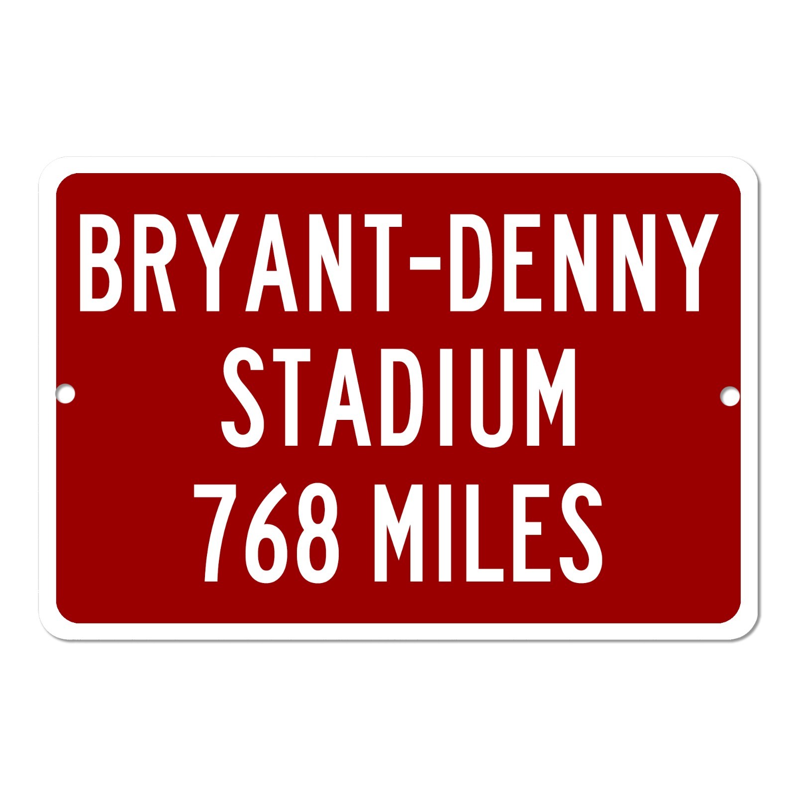 Custom Bryant-Denny Stadium Distance Sign Alabama Crimson Tide Fan Mileage Sign