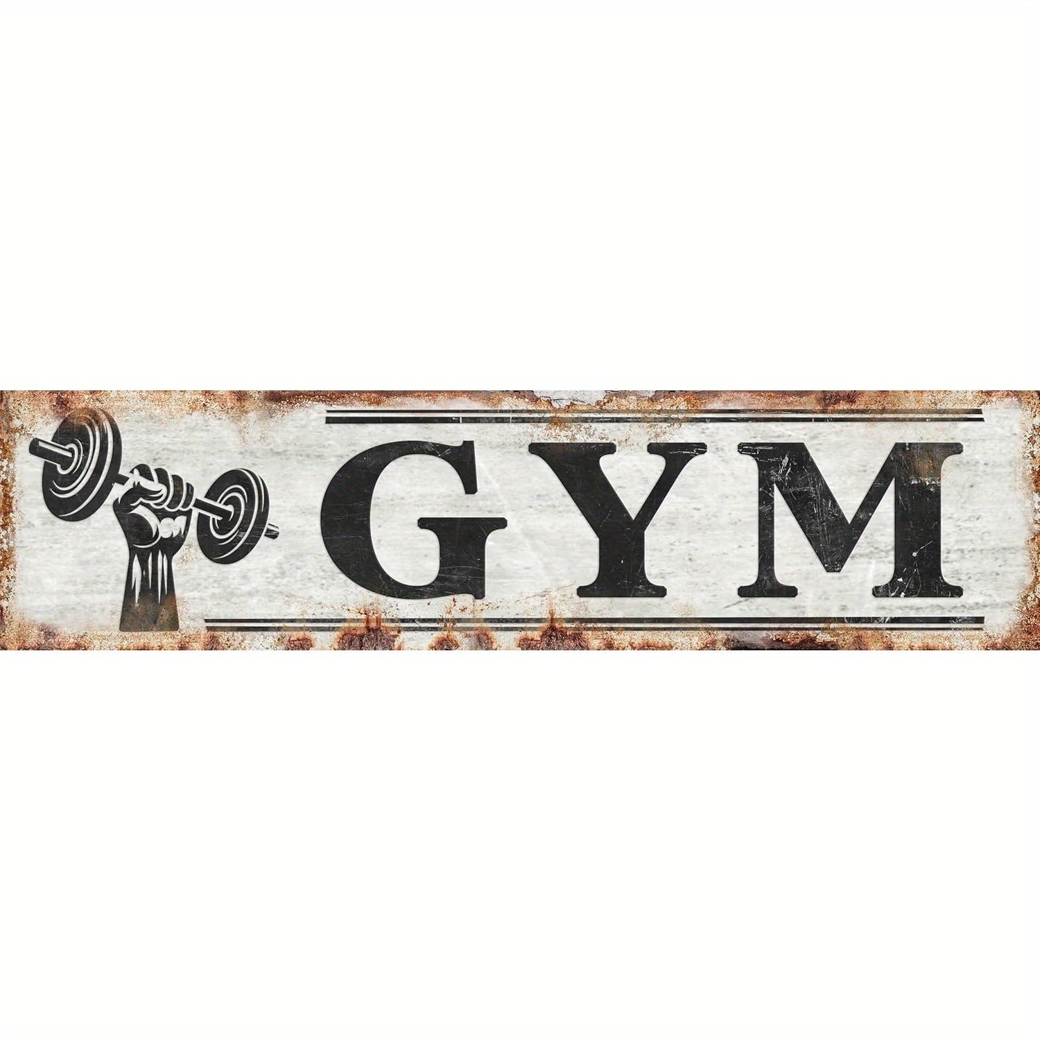Vintage Dumbbell Hand GYM Metal Sign Home Garage Gym Wall Art Decoration Gift