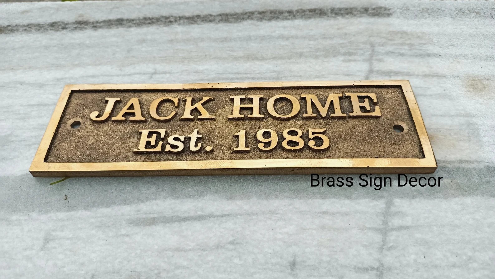 Custom Brass Memorial Plaque Personalized Bench Sign Tree Dedication Marker Gift