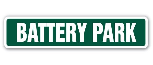 Battery Park Street Sign Manhattan New York Statue of | Indoor/Outdoor | 36″ …