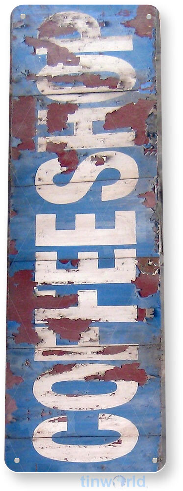 TIN SIGN Coffee Shop Rust Metal Décor Wall Art Kitchen Café Bar A298
