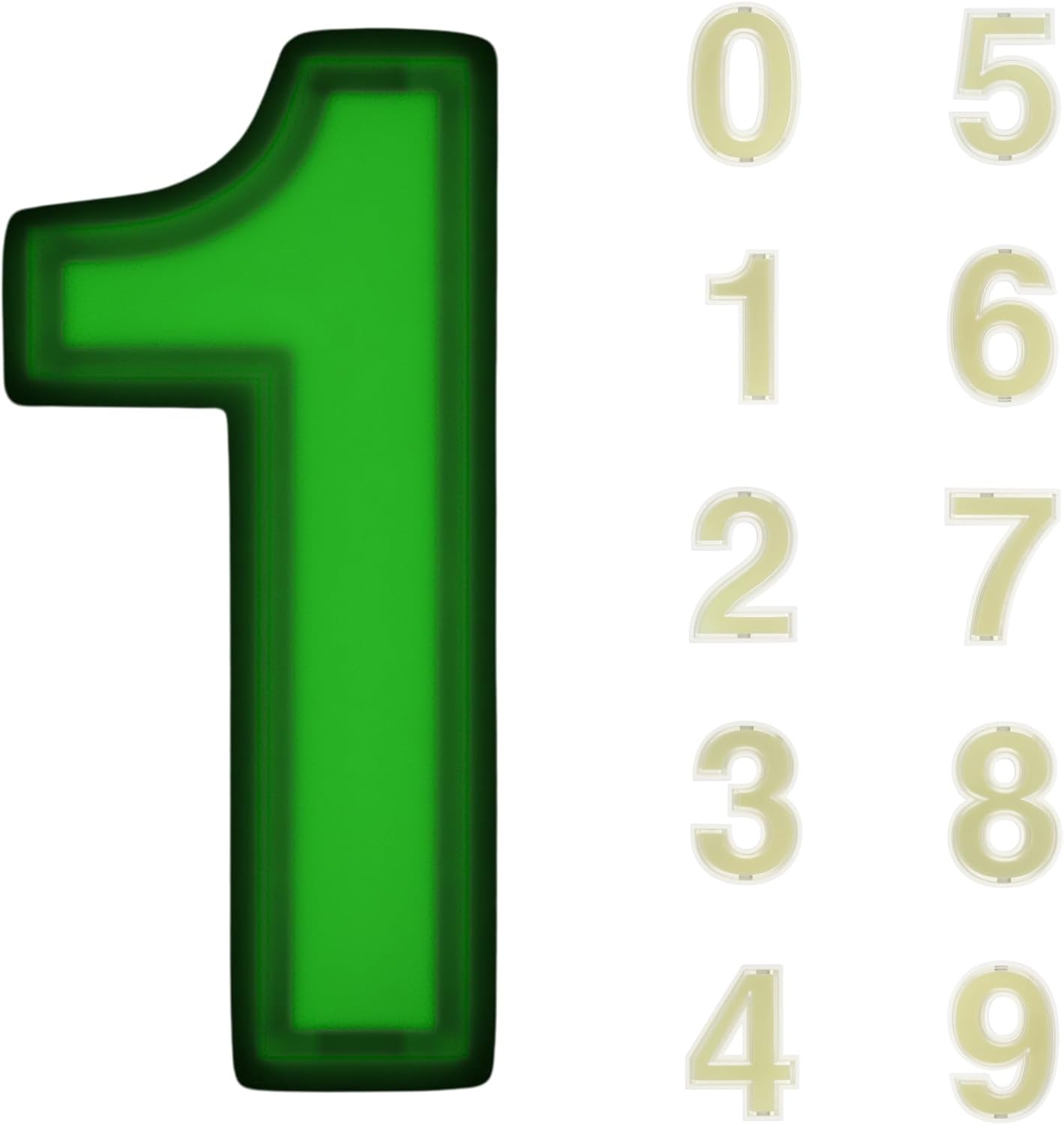 Solar House Numbers Waterproof – Self-Charging, No Batteries, No Solar Panels, N