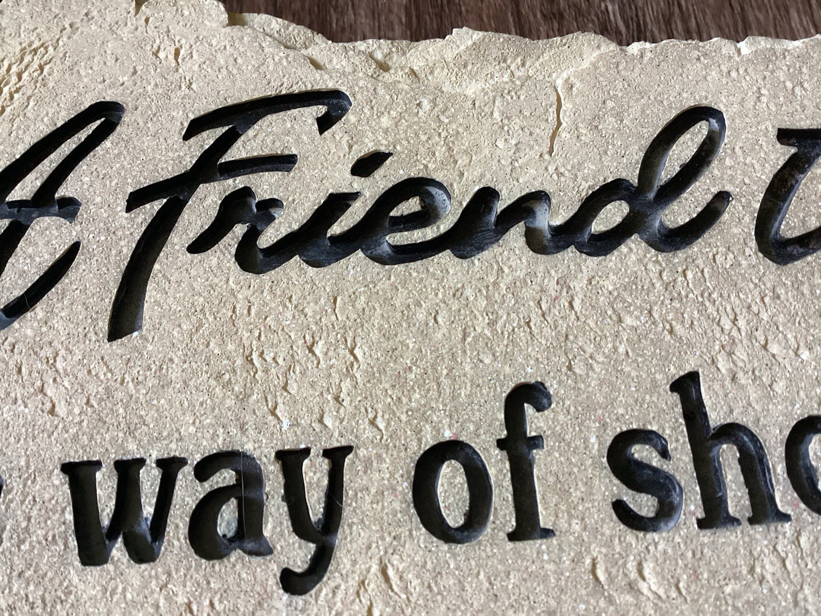Friendship Quote Stepping Stone Wall Plaque 12967 Carson Resin 8×10”