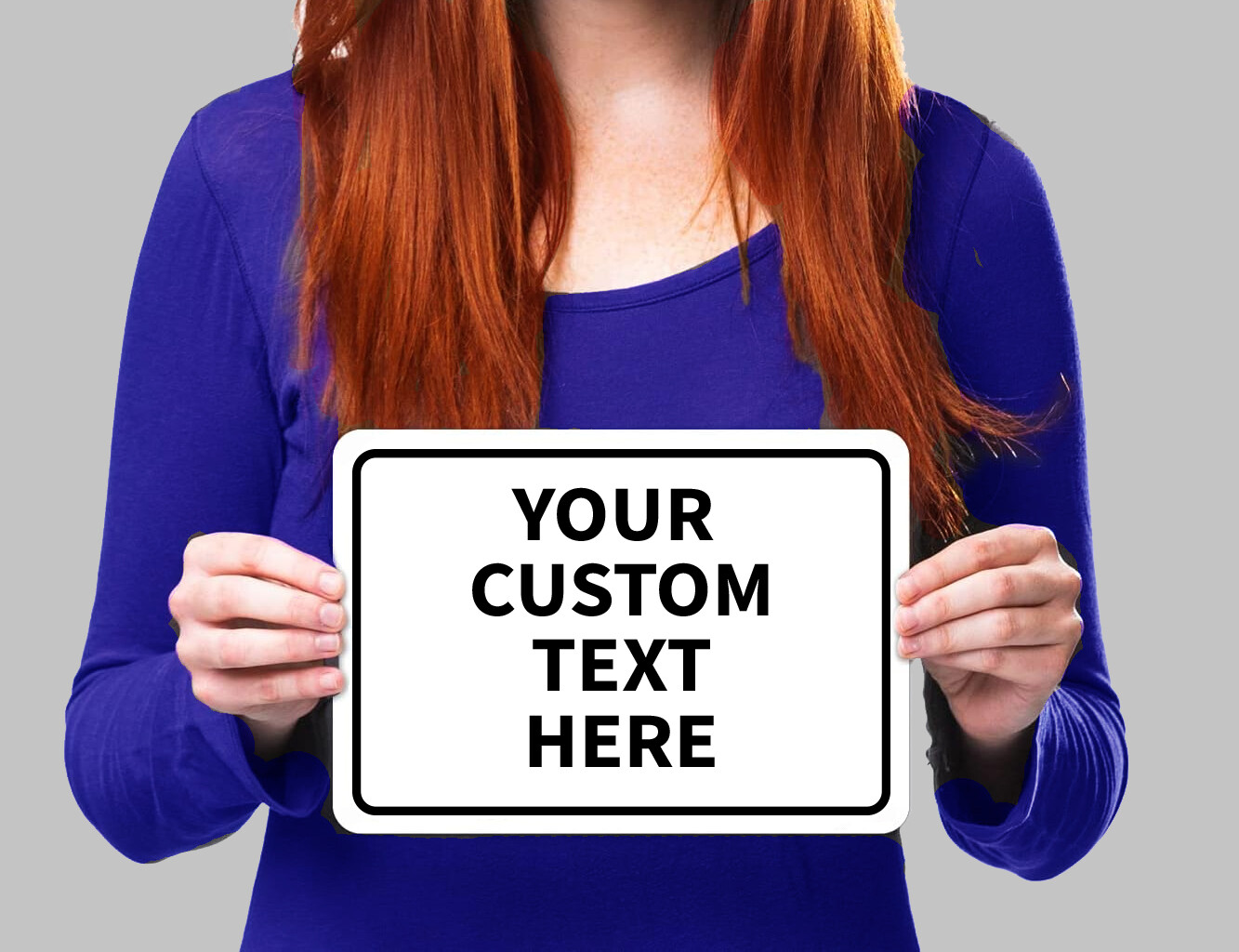 New Personalized Aluminum Metal Sign Customized With Custom Text 8″ x 12″ Size