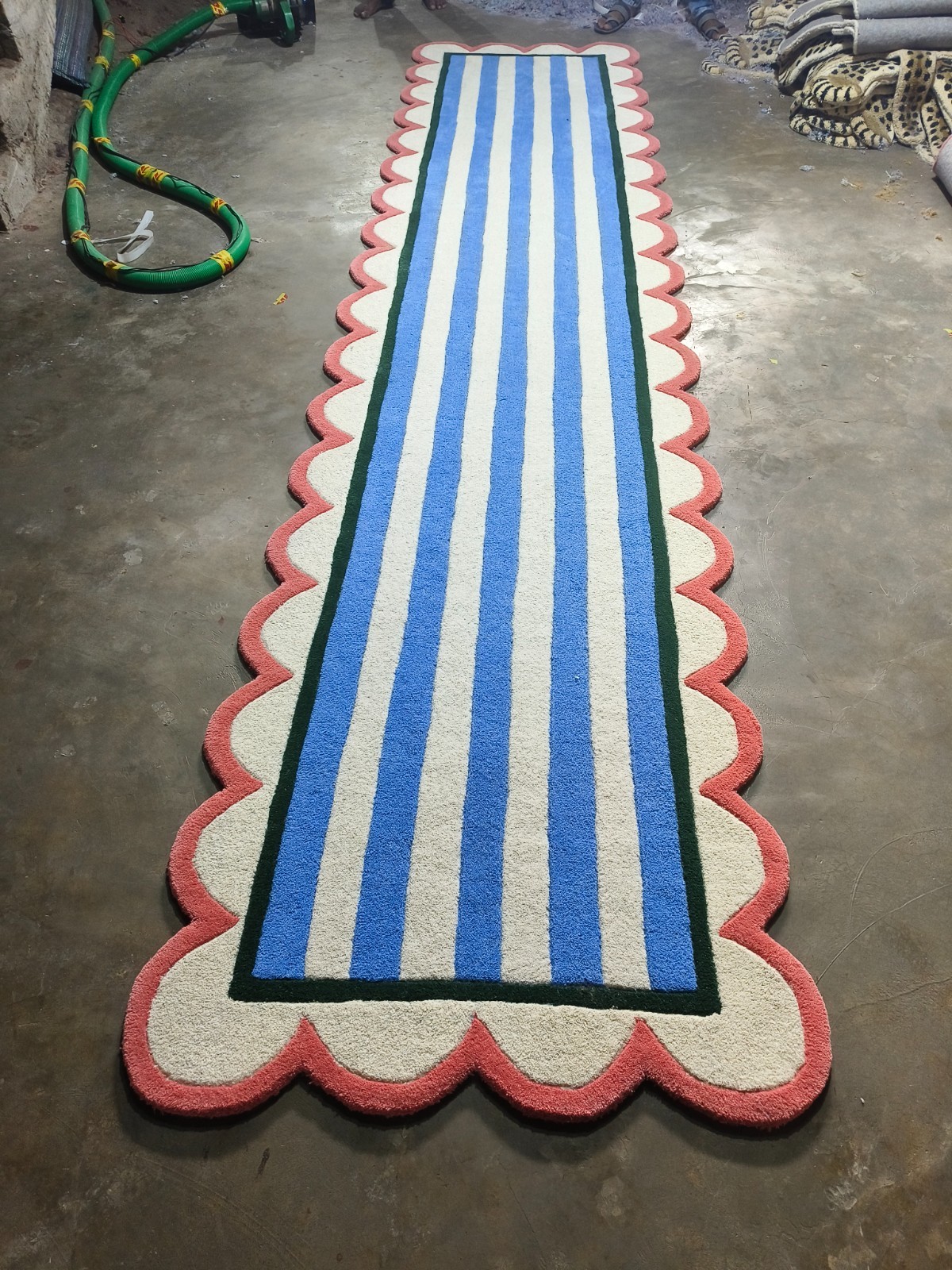 Striped Runner Rug, Long Hallway Rug, Modern Area Rug Bedroom Kitchen Runner Rug