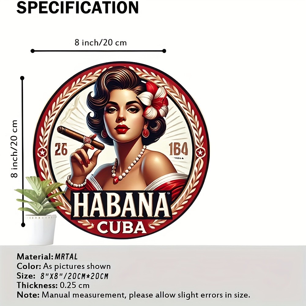 One Piece 2D Flat, Woman, Tin Metal Signs Vintage Reusable Classic 8x8in Round