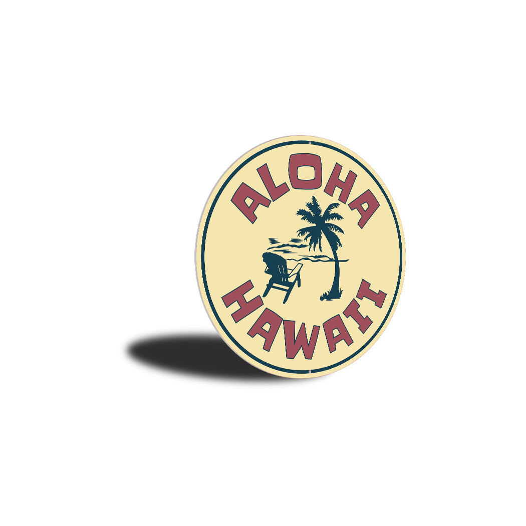 Aloha Hawaii Metal Sign