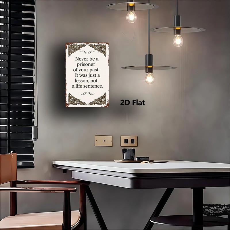 Vintage Metal Wall Art Sign 8×12 Inches