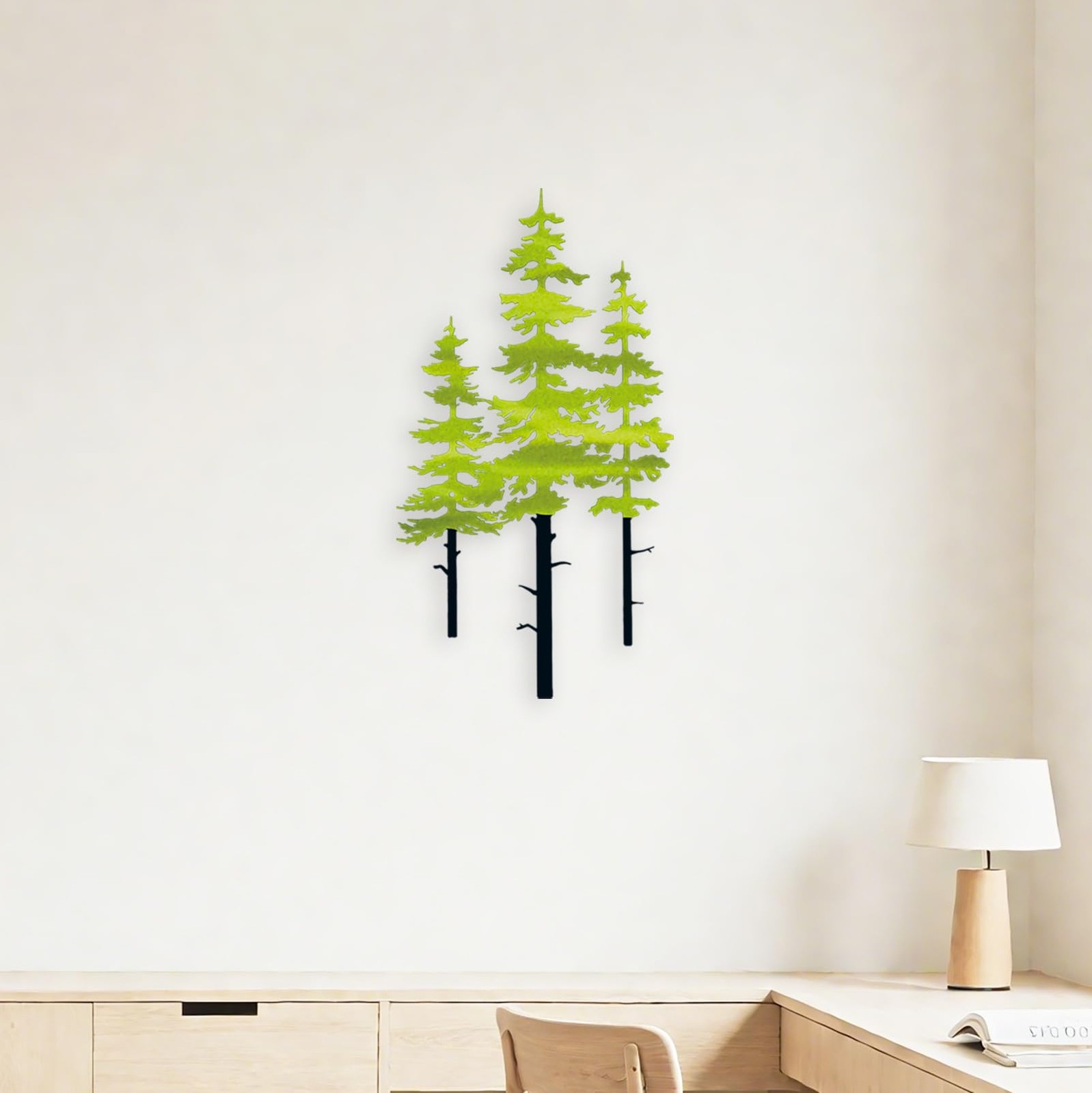 Metal Pine Tree Wall Art Decor for Living Room | Nature Lover Gift