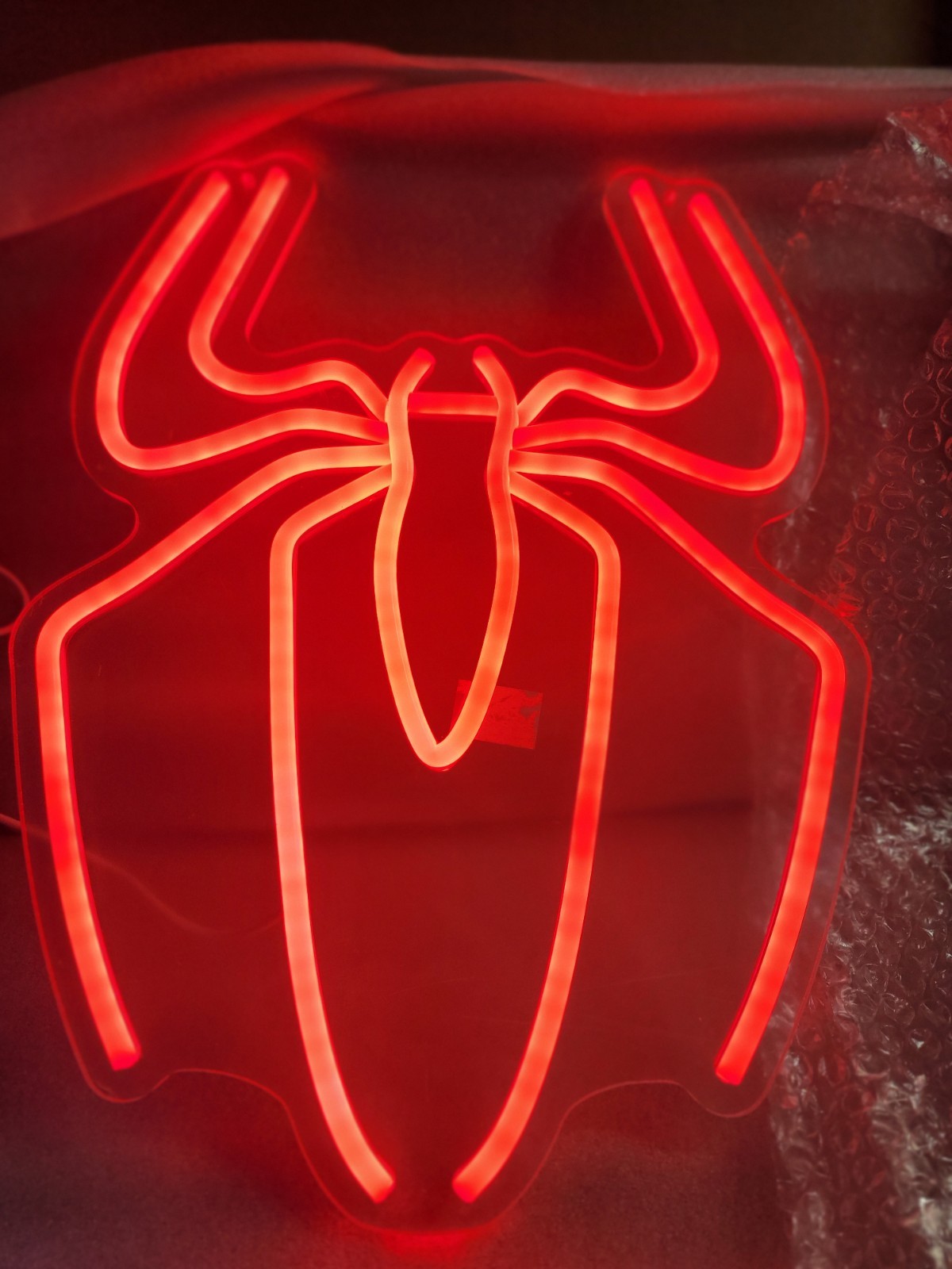 RED SPYDER SPIDERMAN Logo Custom Illuminated Glowing LED Neon Wall Art Sign