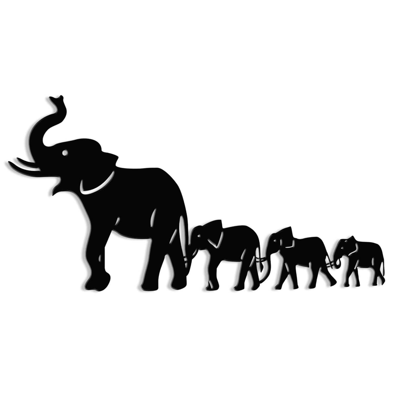 Geometric Elephant Metal Wall Art, Wildlife Lover Gift Wall Hangings Elephant…