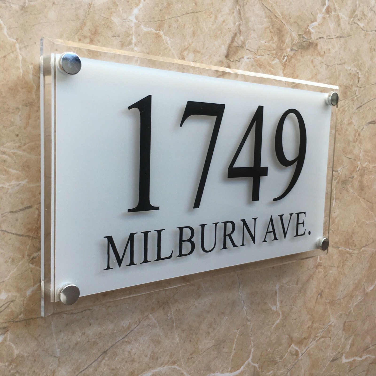 Large MODERN Crystal effect House Signs Plaques Door Numbers Name Plate Elegant!
