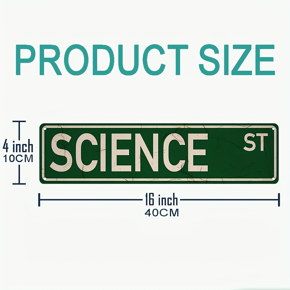 Vintage Iron Sign 10.16×40.64cm Green & White Distressed