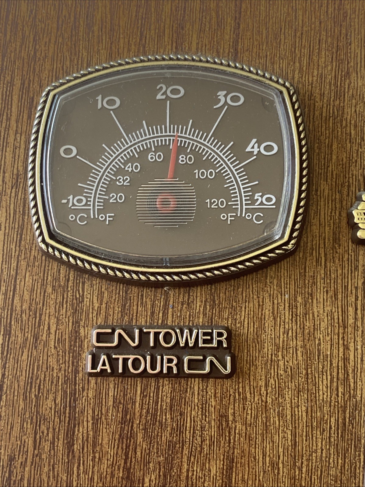 Toronto Ontario Canada Wooden Souvenir Wall Plaque w/Thermometer
