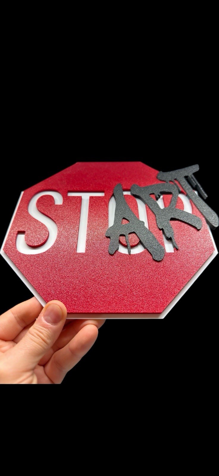 START Sign – Stop Sign Remix Wall Art start & stop