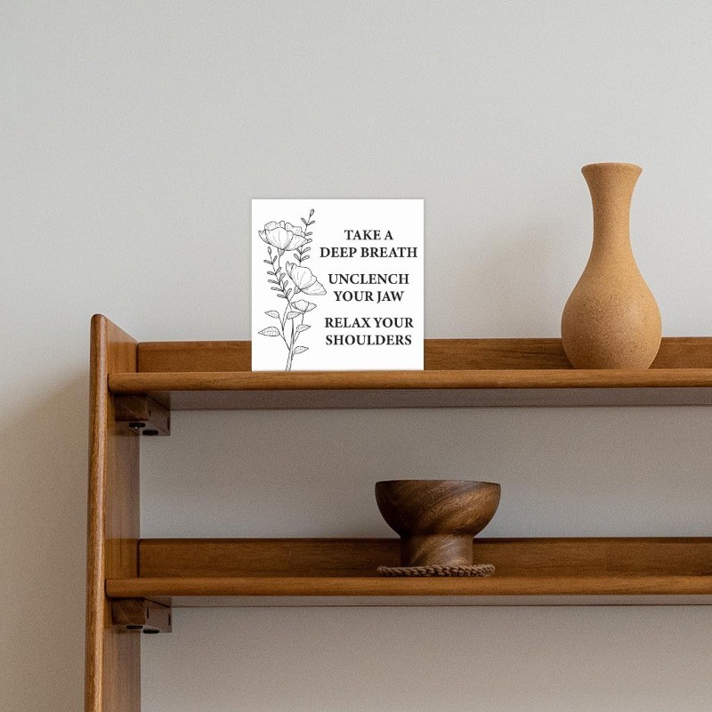 2D Calming Box Sign Mental Health Home Wall Decor for Therapist Office School