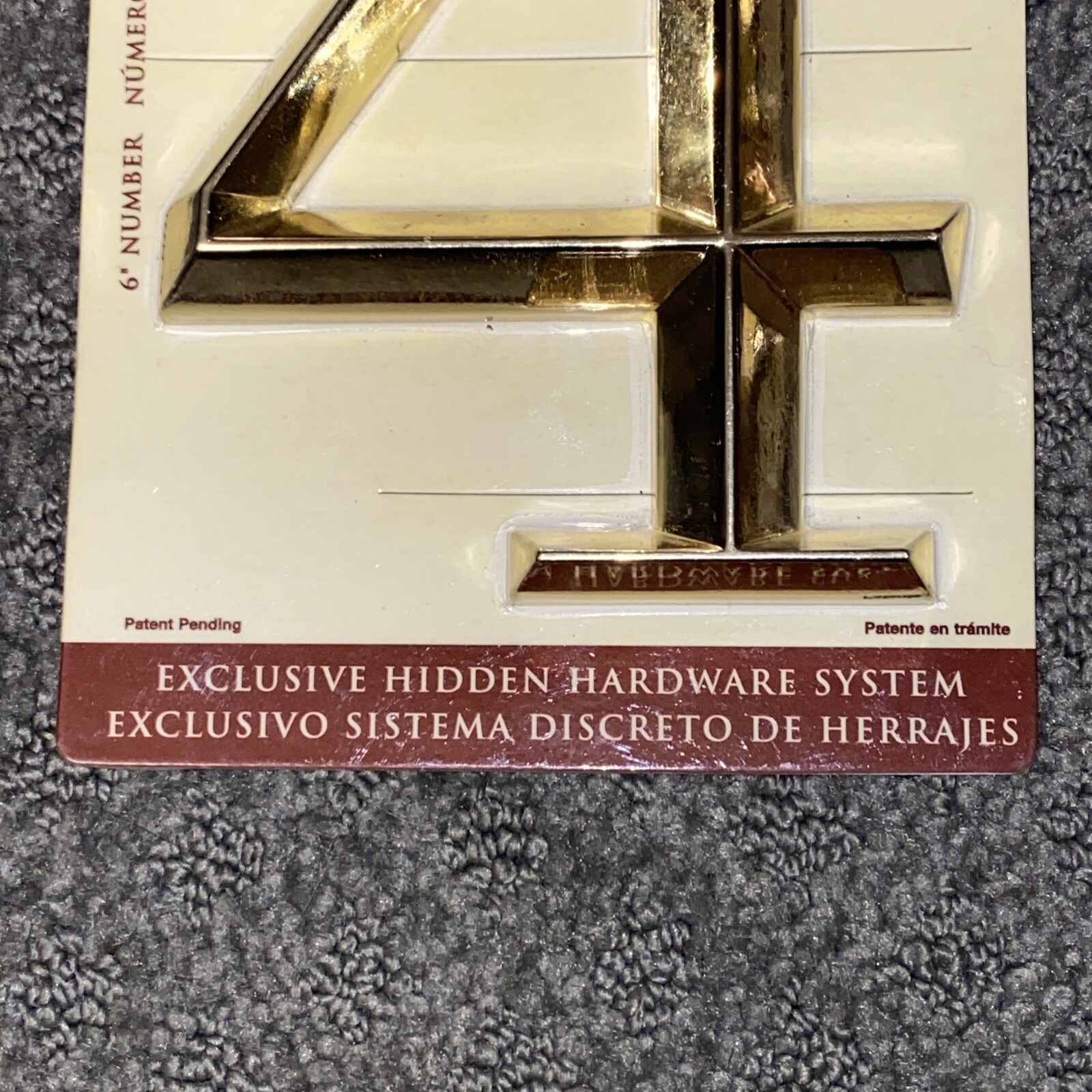 NEW Whitehall Polished Brass 6″ Inch House Numbers 4 four or 8 eight