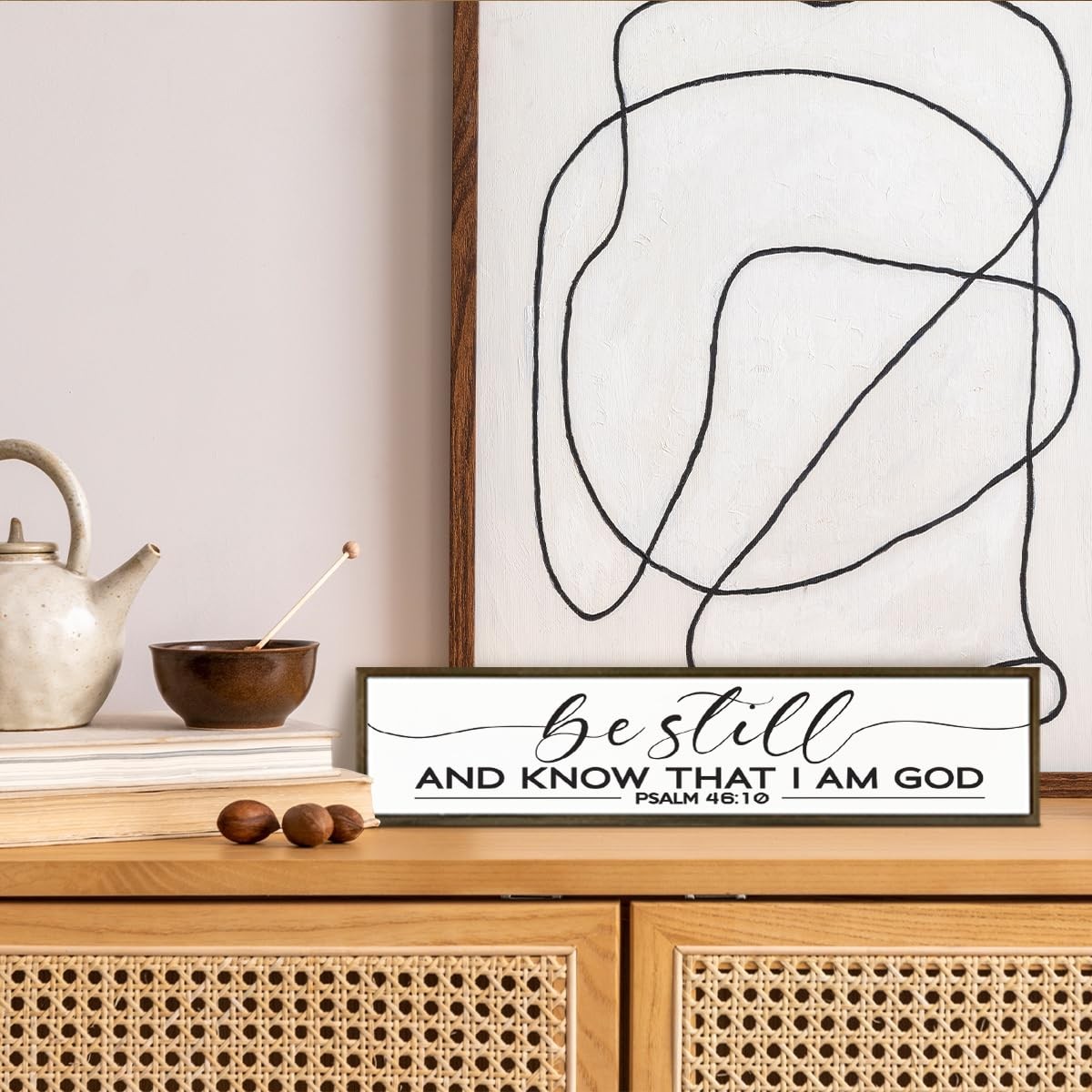 Rustic Wooden Christian Sign, Be Still and Know That I Am God’ Wooden Sign – …