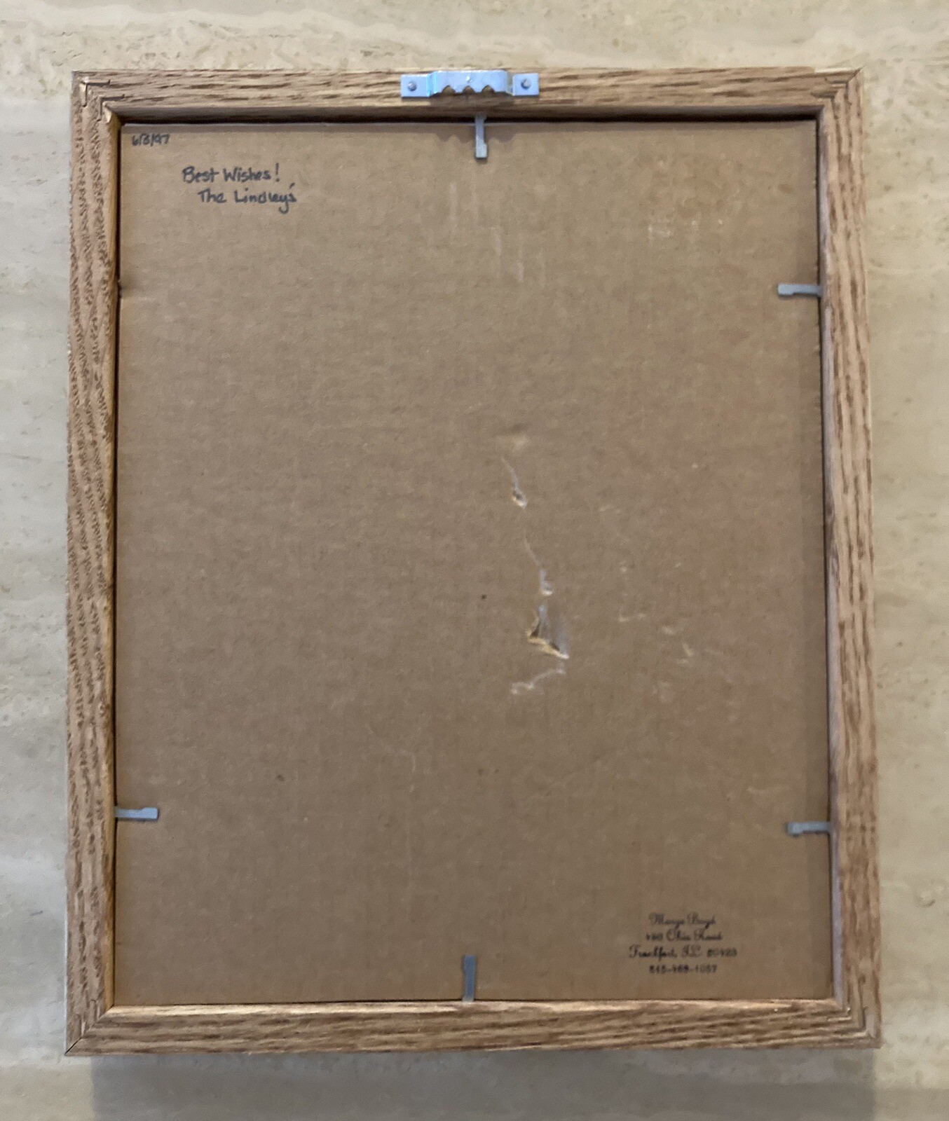 Your Twins Poem Framed Calligraphy Print Signed Marge Boyd Double Matted