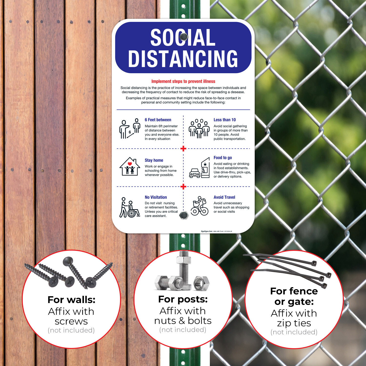 Social Distancing Sign,