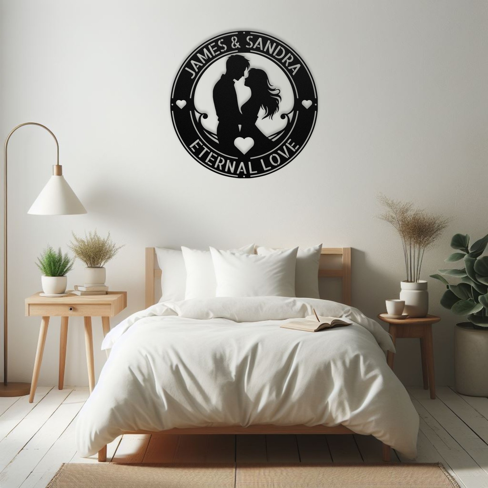 Custom Couple Metal Wall Art Sign Personalized Home Decor Romantic Love Gift