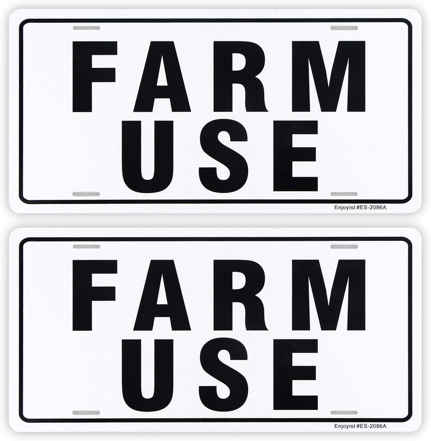 2-Pack Farm Use Id Tag Sign,12″x 6″ .04″ Aluminum Reflective Sign 12” x 6”