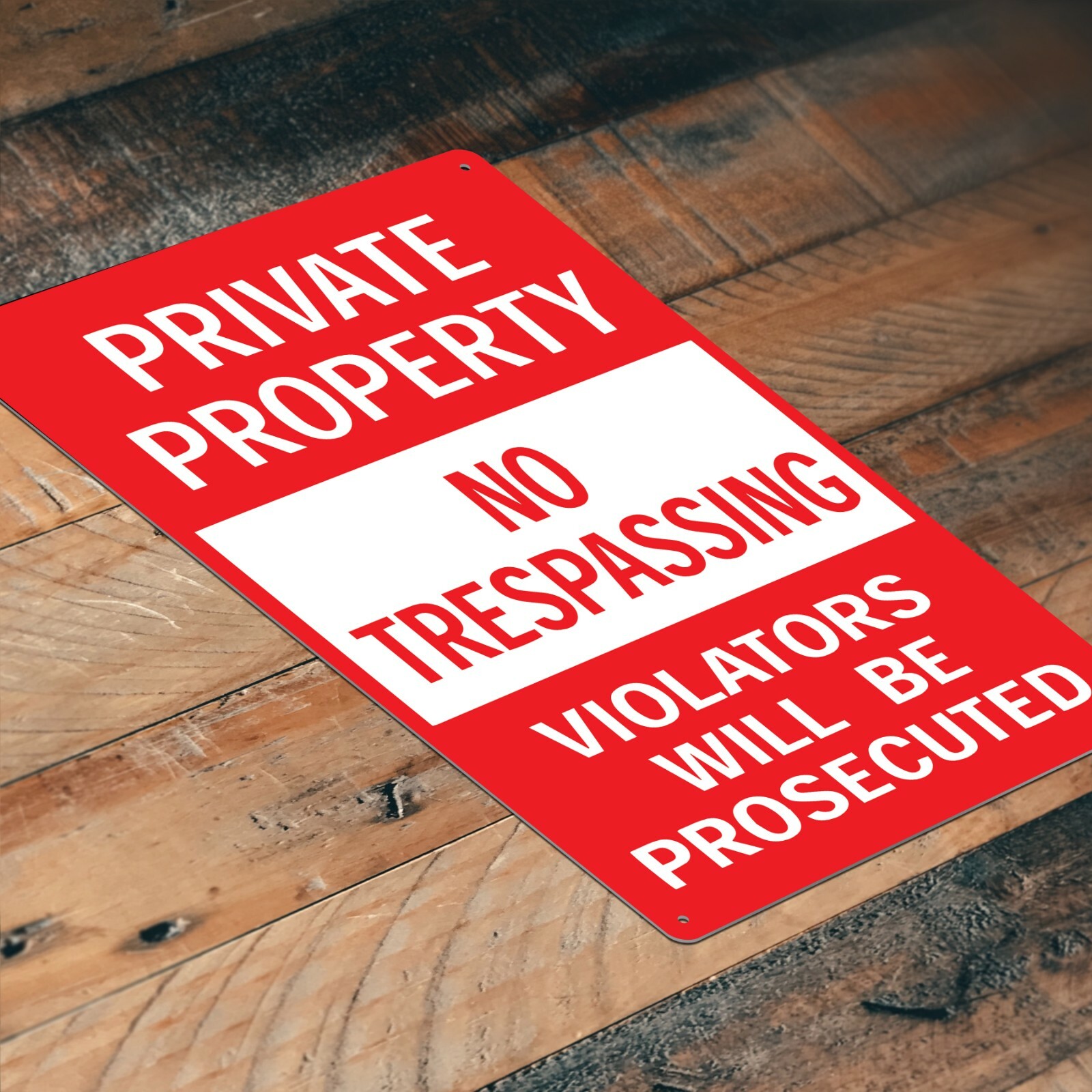 No Trespassing Private Property Keep Out Aluminum Metal Sign 12″ x 8″ TS140