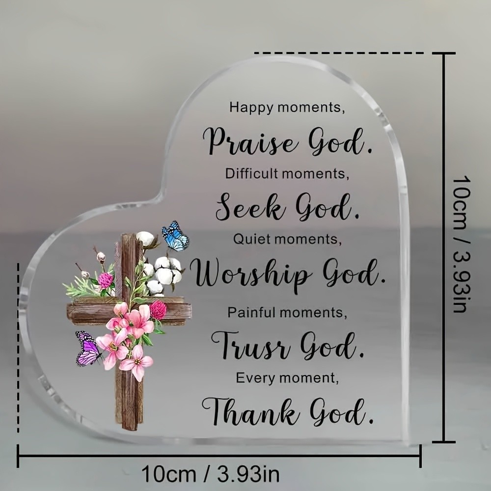 Every Moment Trust God Love Acrylic Plaque Christian Faith Comfort Keepsake Gift