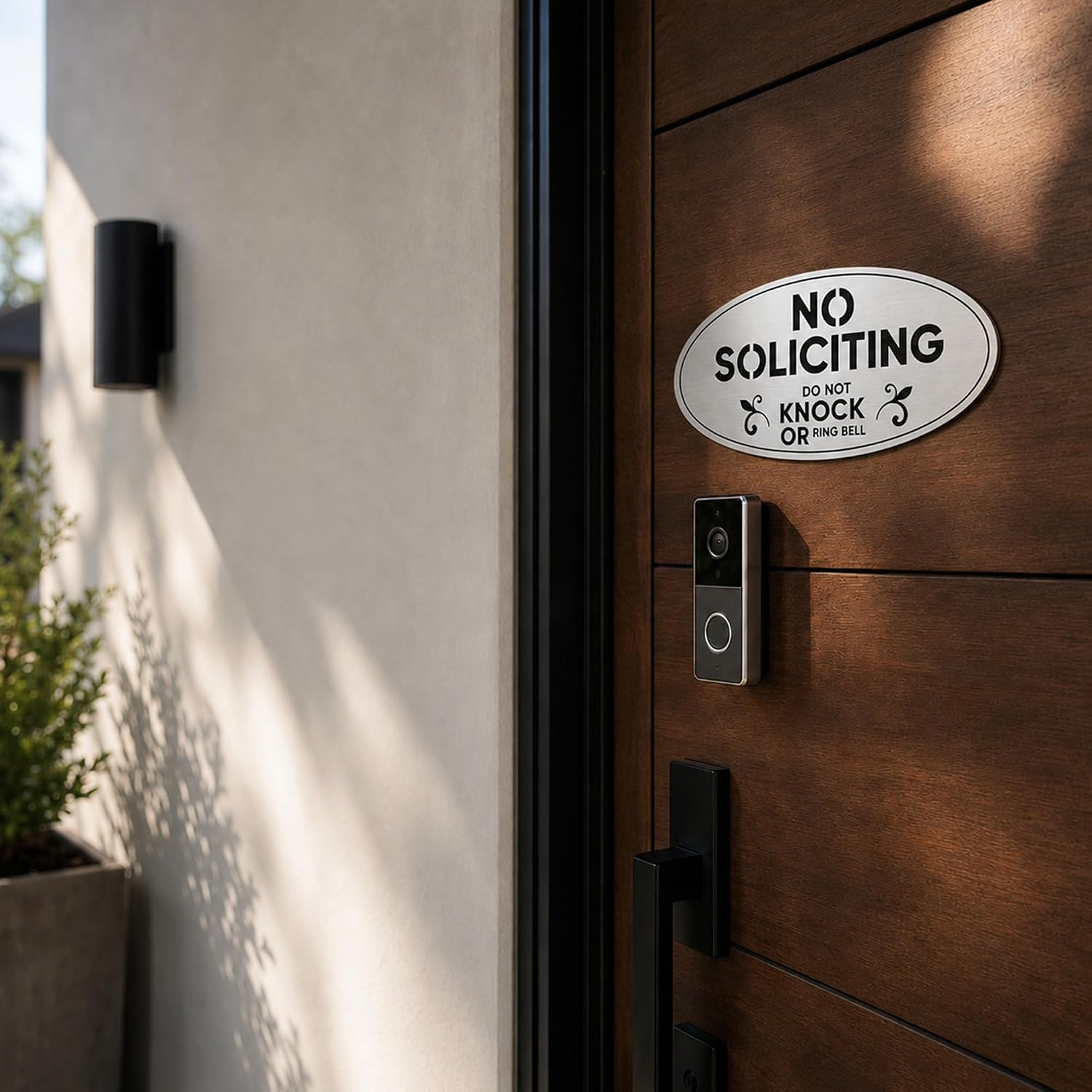 2-Pack No Soliciting Sign, Premium 304 Stainless Steel, 7X3″, Medium | Heavy-Dut