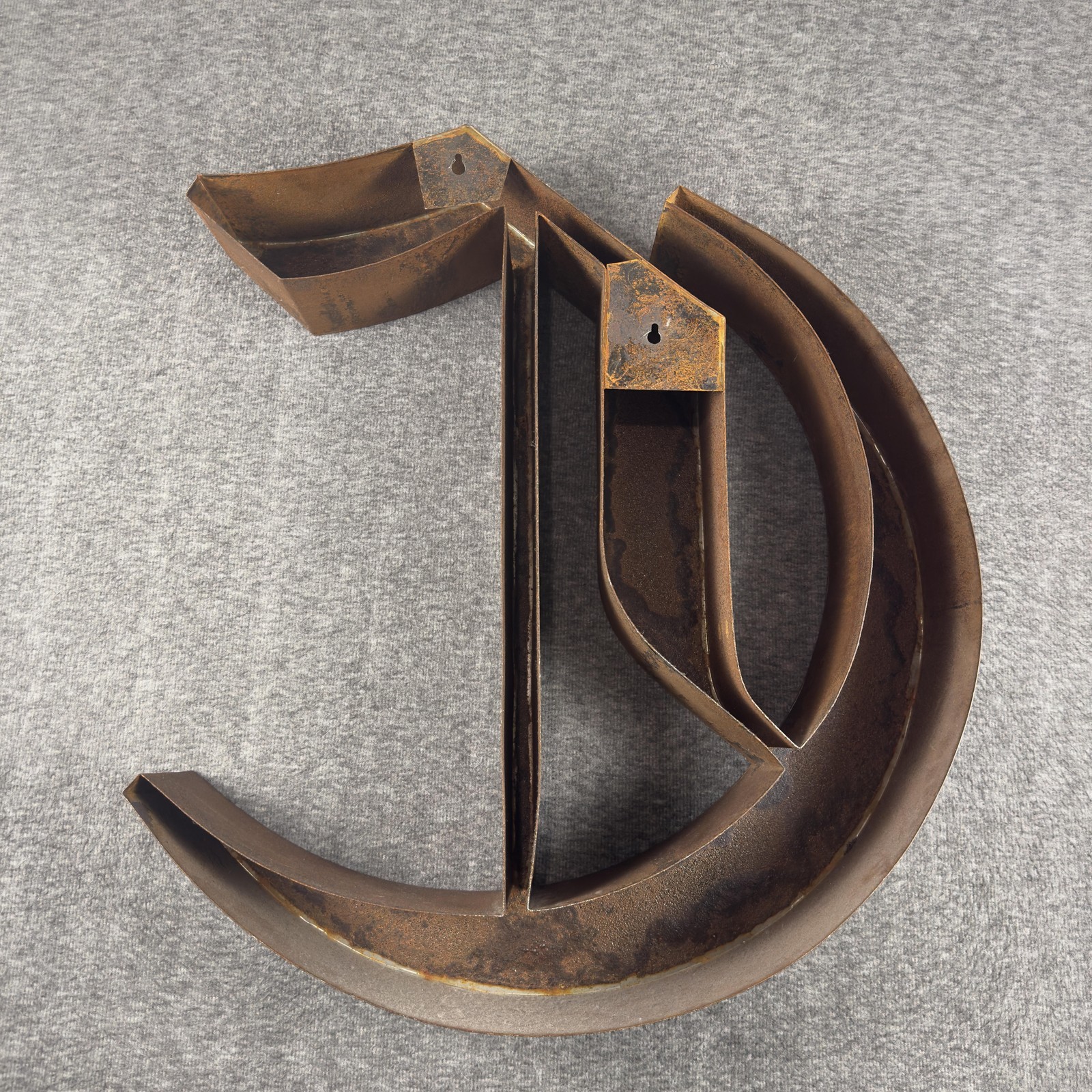 Large Metal Letter C Industrial Rustic Brown Rust Wall Art Hanging Decor Sign