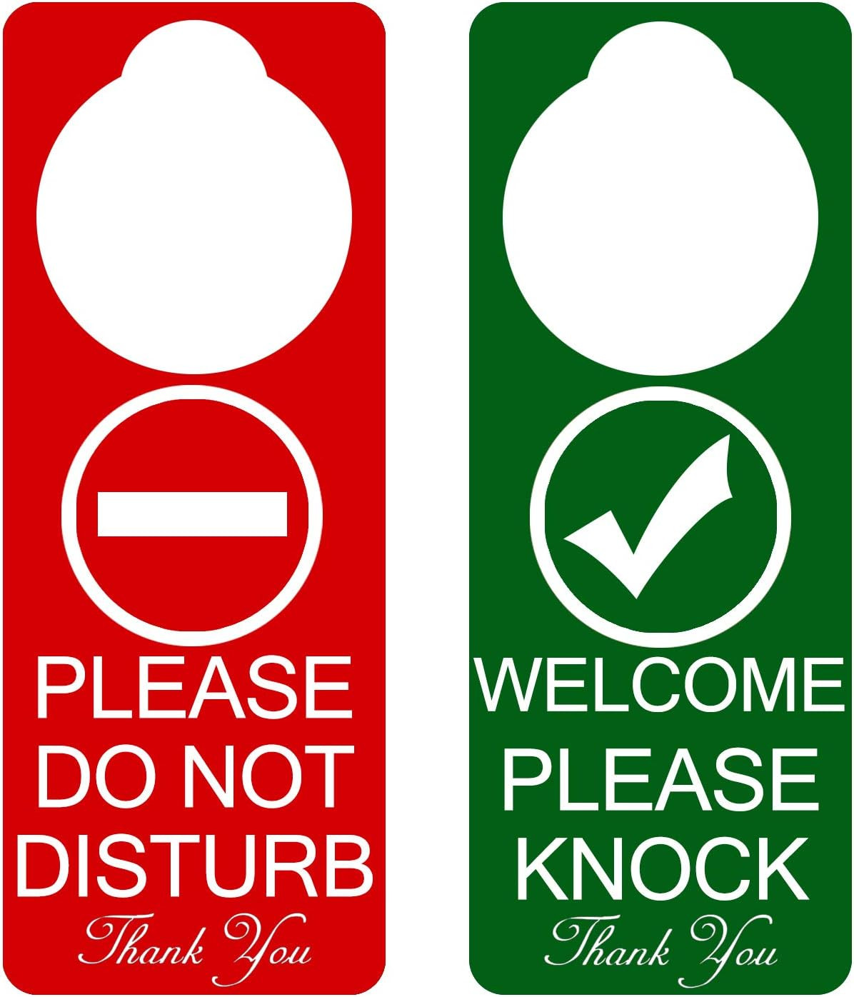 Do Not Disturb Door Hanger Sign 2Pack Double Sided Please Do Not Disturb on Fron