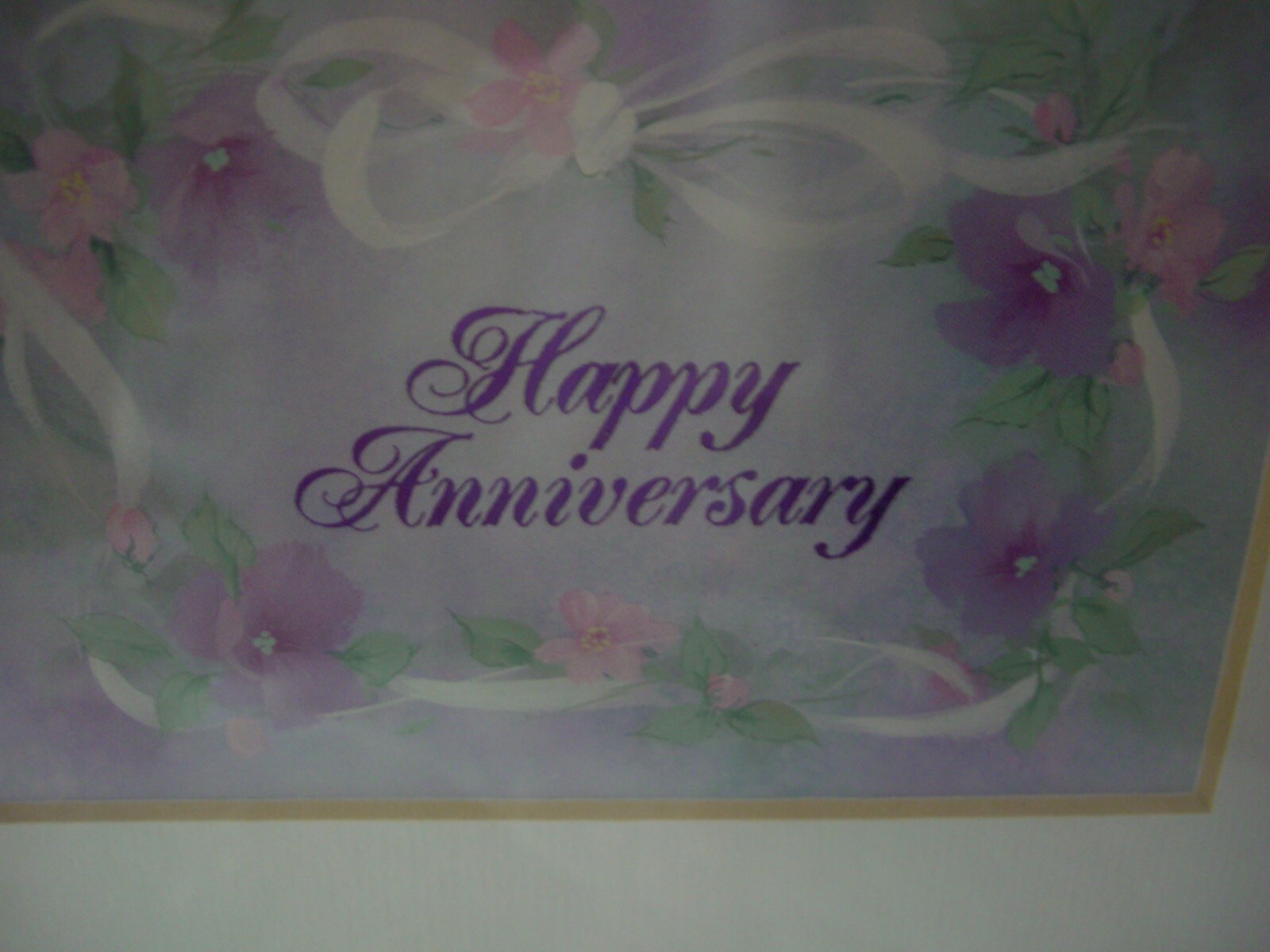 Dicksons’ R.K. Cecil’s Anniversary Poem Picture/White Wood/Pastel Floral Border