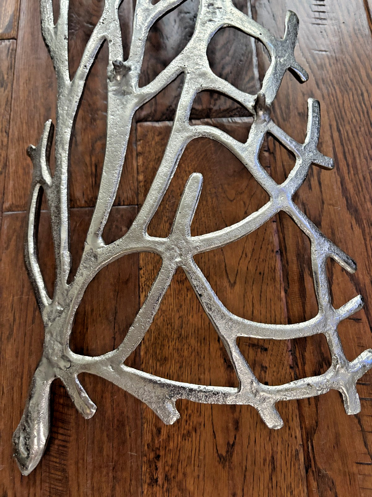 Deco 79 Aluminum Metal Silver 33″ Coral Home Wall MCM Inspired Modern Sculpture