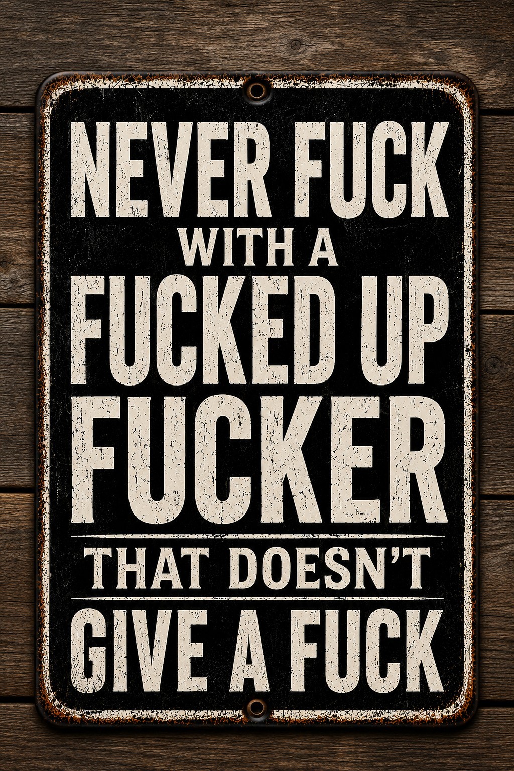 Never F* With A Fed Up Fer That Doesn’t Give A F*** Metal Aluminum Sign 8×12**