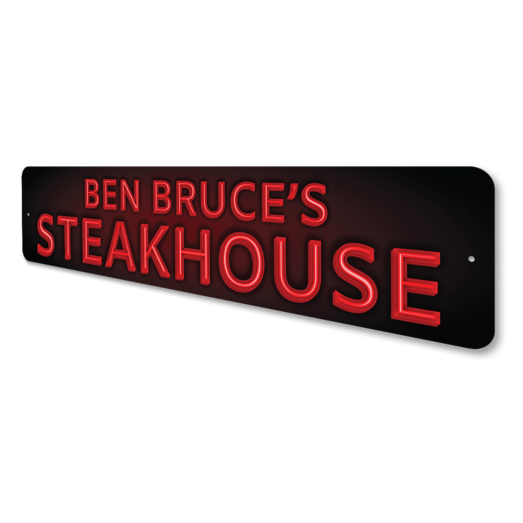Custom Steakhouse Metal Sign