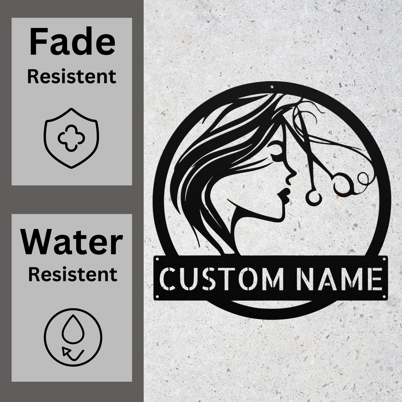 Custom Hair Dresser Metal Sign Salon Decor for Hair Stylists and Beauty Shops