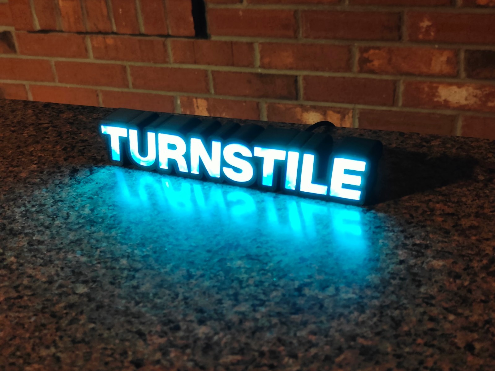 TURNSTILE logo illuminated LED sign – Wall Mount or Free-Standing