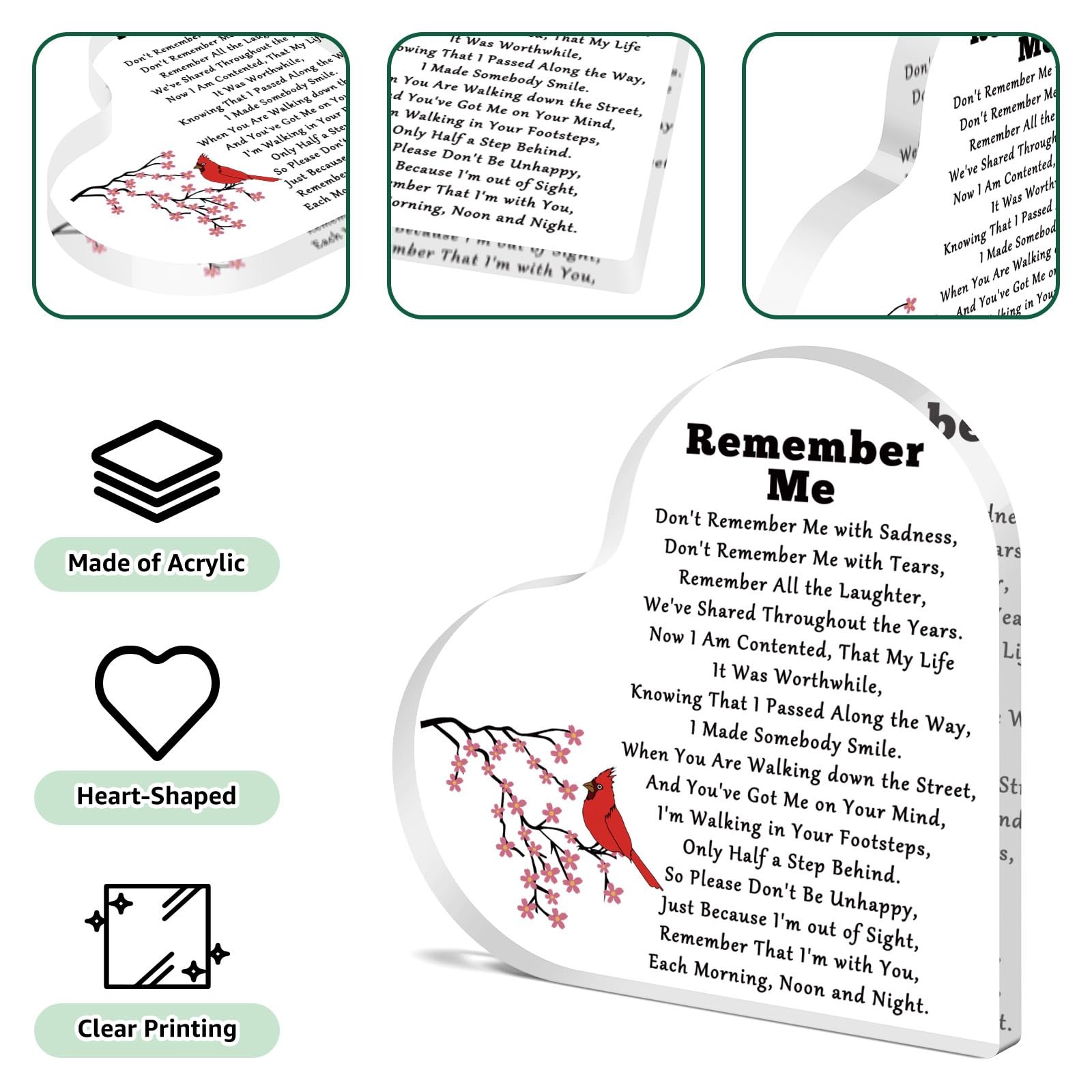 Sympathy Plaque Memorial Gifts for Loss of Father Mother Bereavement Gifts for