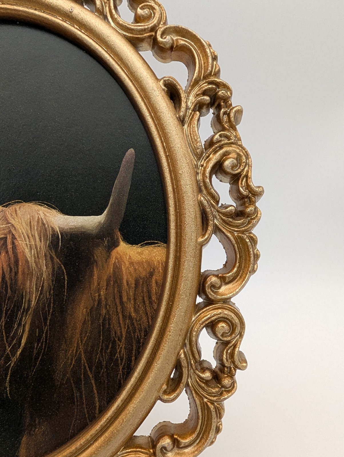 Highland Cow Portrait Wood Wall Decor 15.5″ x 11.5″