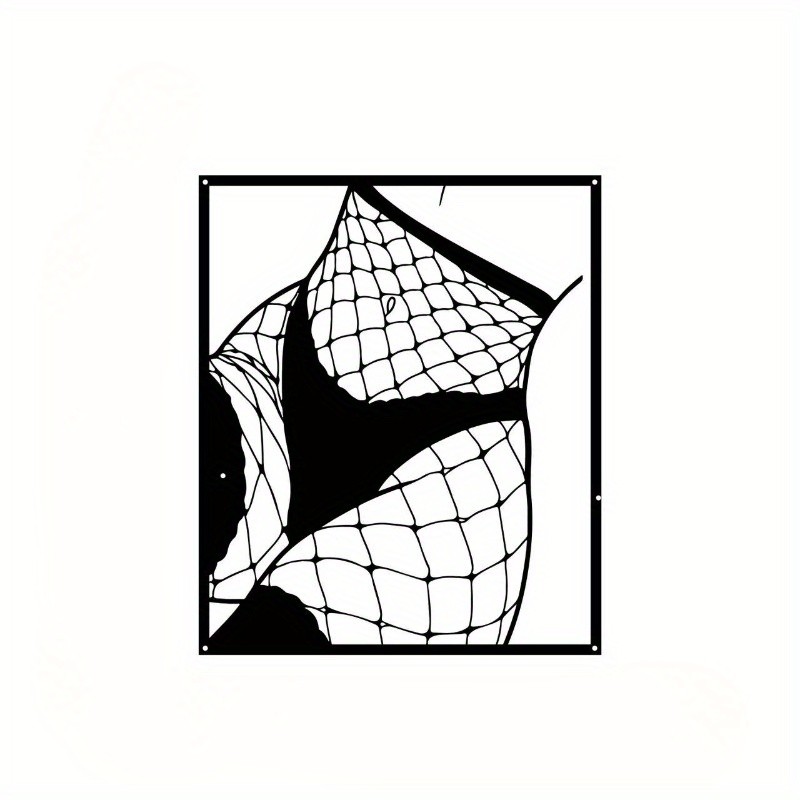 1x Metal Wall Art Decor Minimalist Abstract Line Woman Wall Art Modern Gift Art