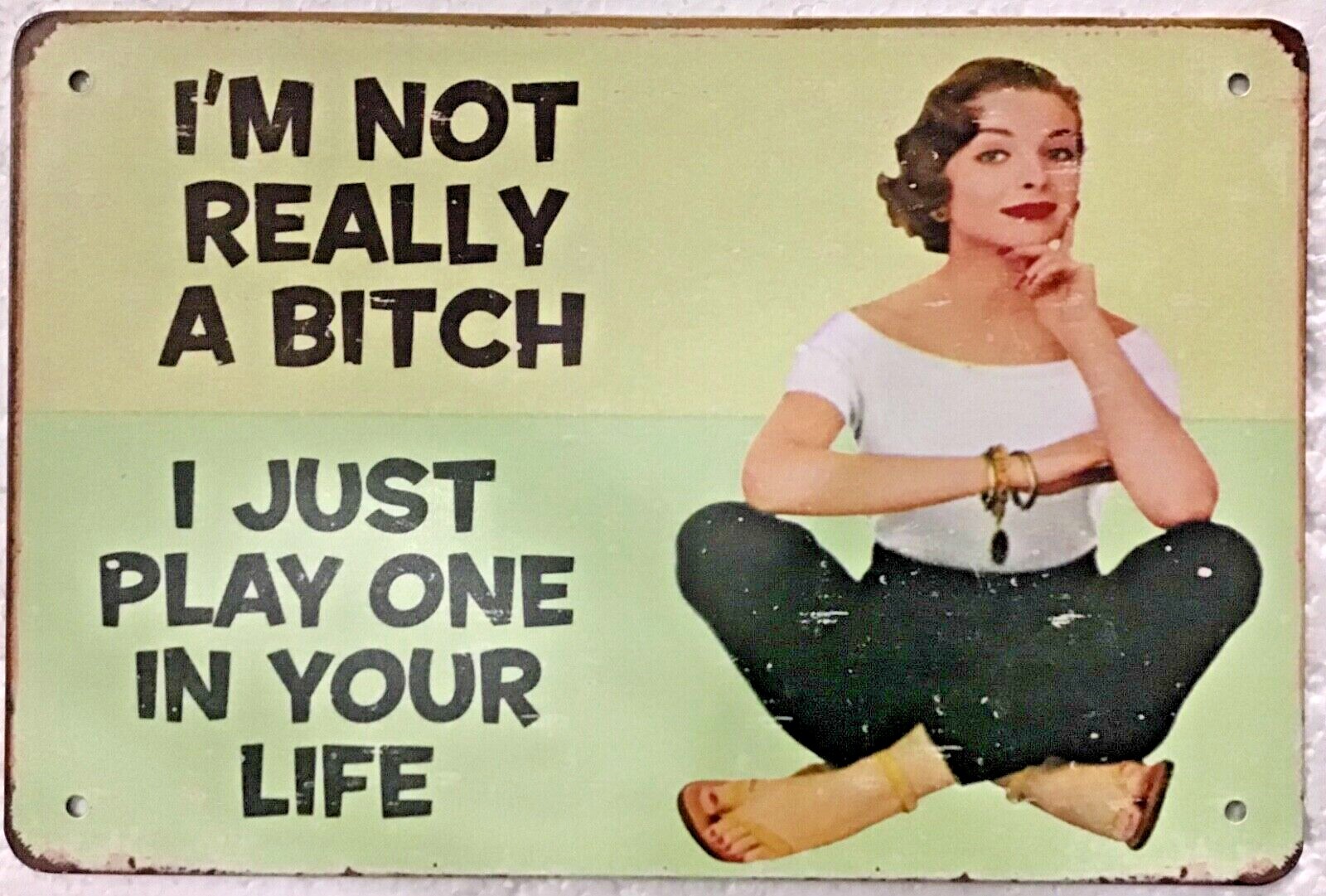 New 8×12 TIN SIGN Funny warning wife girlfriend marriage beach sexy girl A11