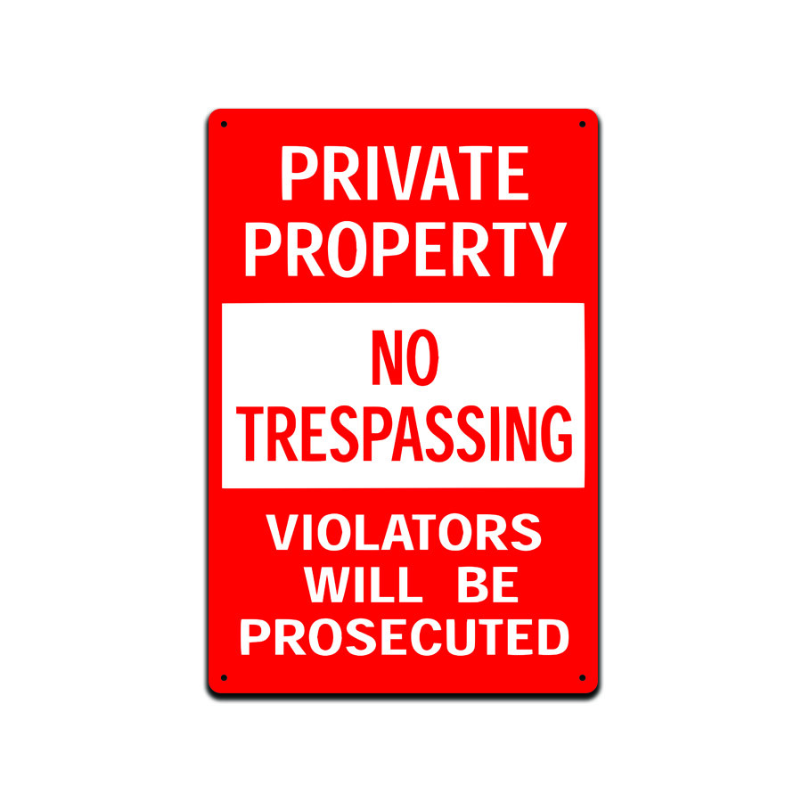 No Trespassing Private Property Keep Out Aluminum Metal Sign 12″ x 8″ TS140