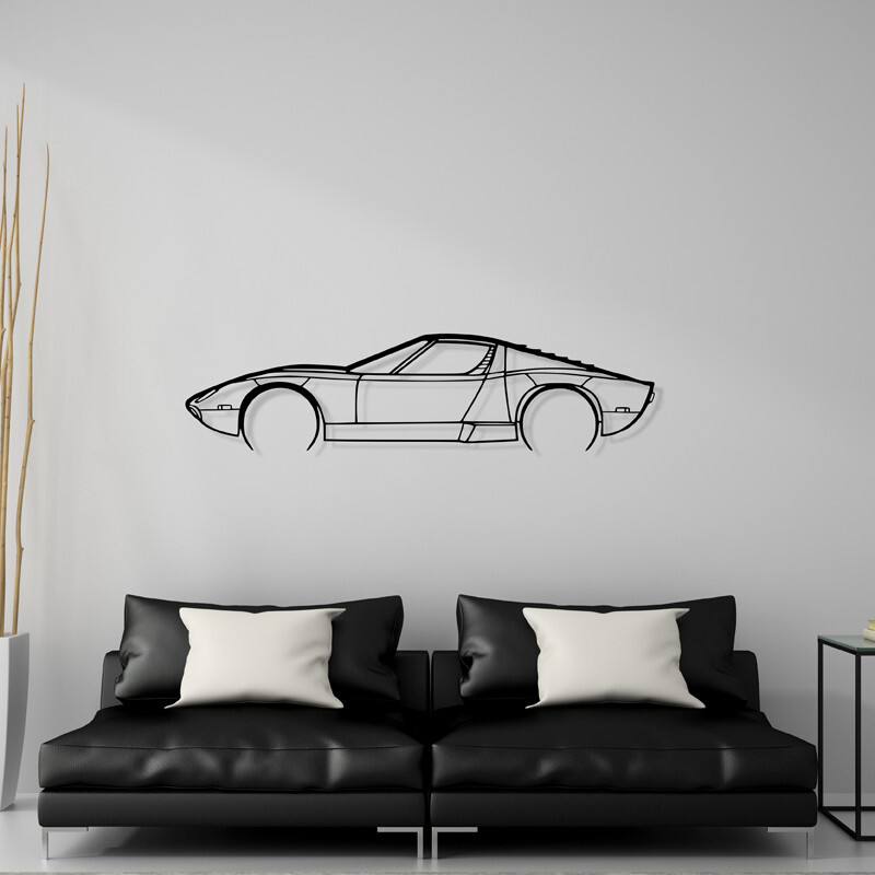 Silhouette For Lamborghini Miura Steel Wall Decor Decoration Art Sv Svj P400S