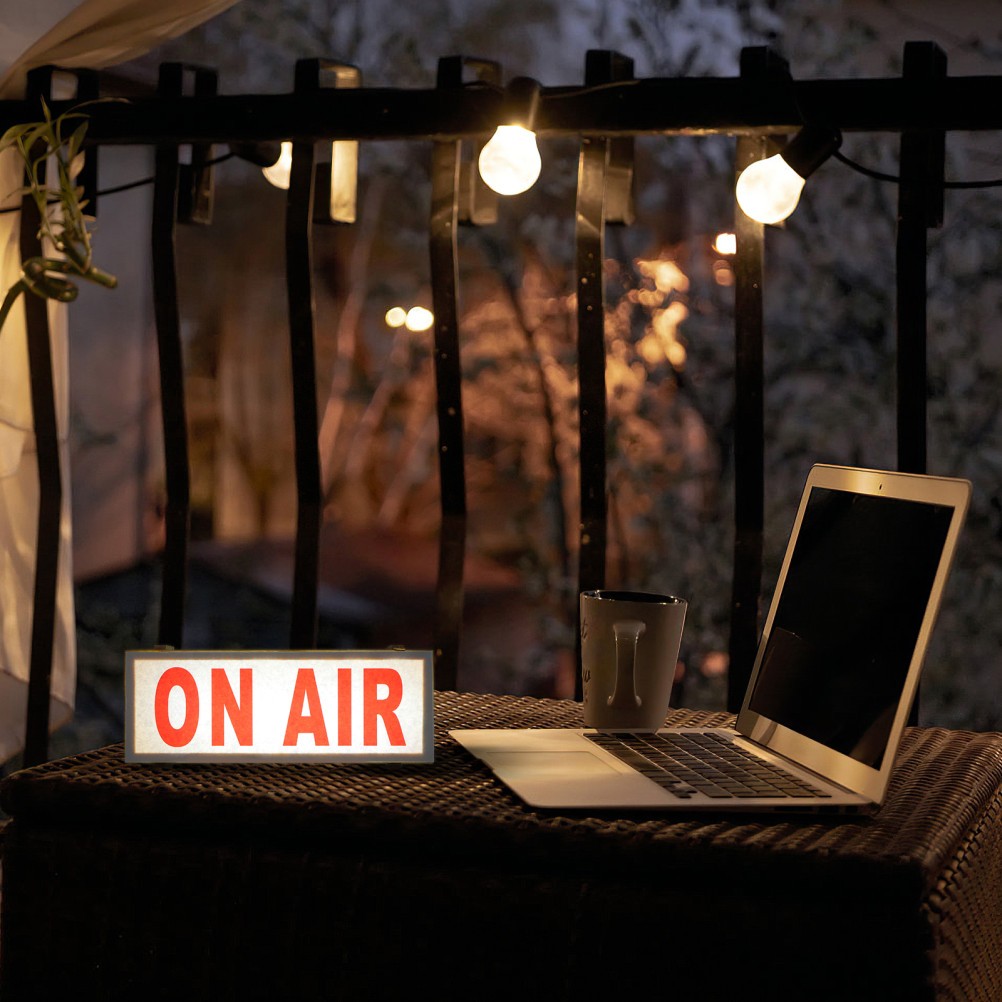 LED Light Sign Wooden Recording Sign Decor for Home Office Bar Studio